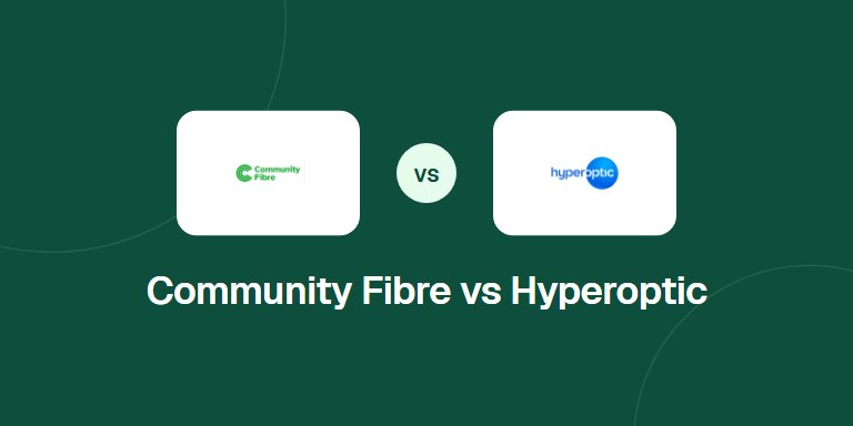 Community Fibre and Hyperoptic logos side by side