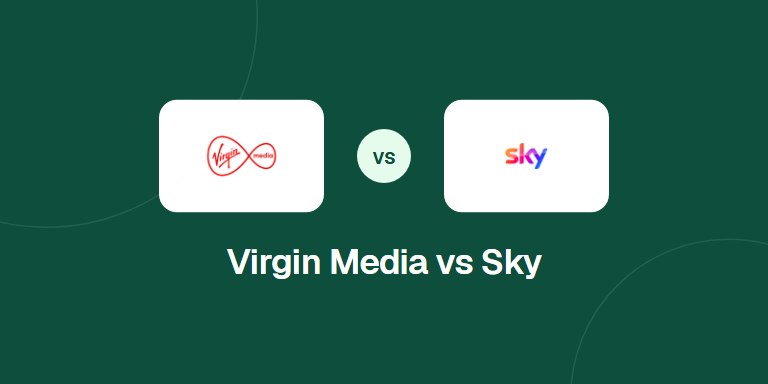 Virgin Media and Sky logos side by side