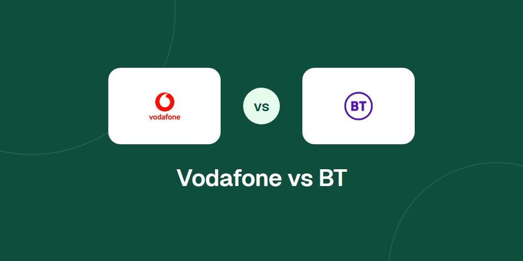 Vodafone and BT logos side by side