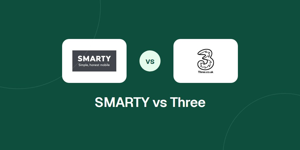 SMARTY and Three logos side by side
