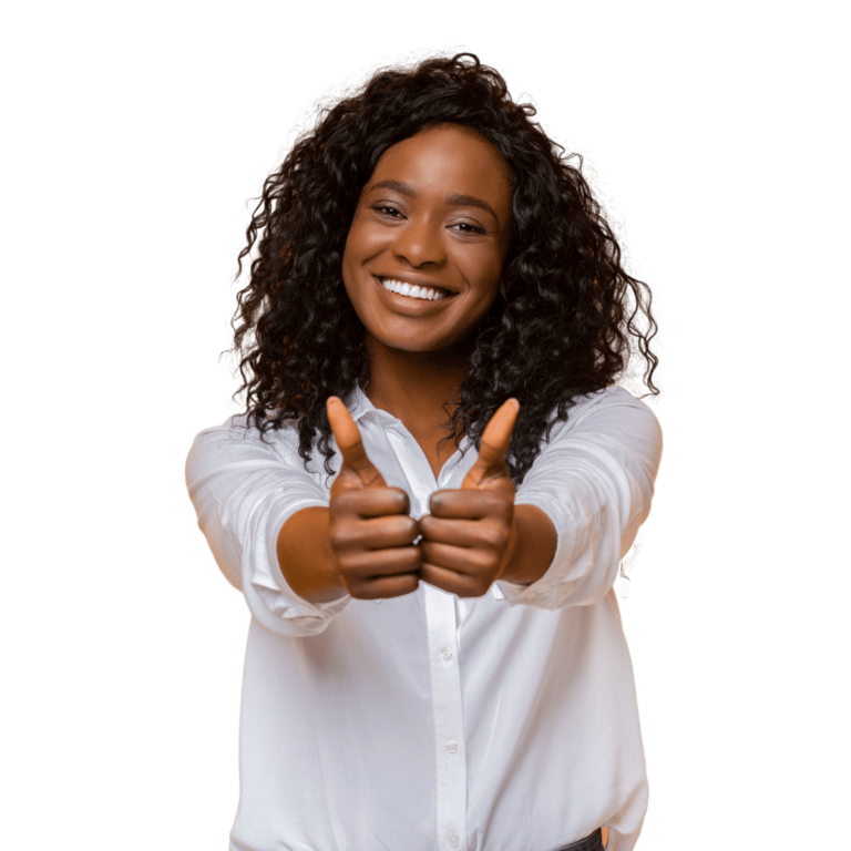 Woman with thumb up | Switchity